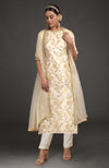 Emerald Green  Benarasi Weave Zardozi  Kurta Set