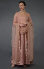 Pressed Rose Gota Patti & Zardozi Hand Embroidered Suit