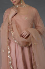 Pressed Rose Gota Patti & Zardozi Hand Embroidered Suit