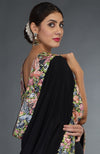 Black Parsi Gara Hand Embroidered Saree