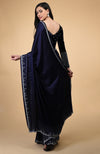 Midnight Sky Crystal Hand Embroidered Blouse