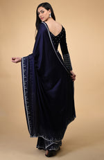 Midnight Sky Crystal Hand Embroidered Blouse