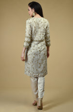 Star White Beads Zardozi Hand Embroidered Tunic Set
