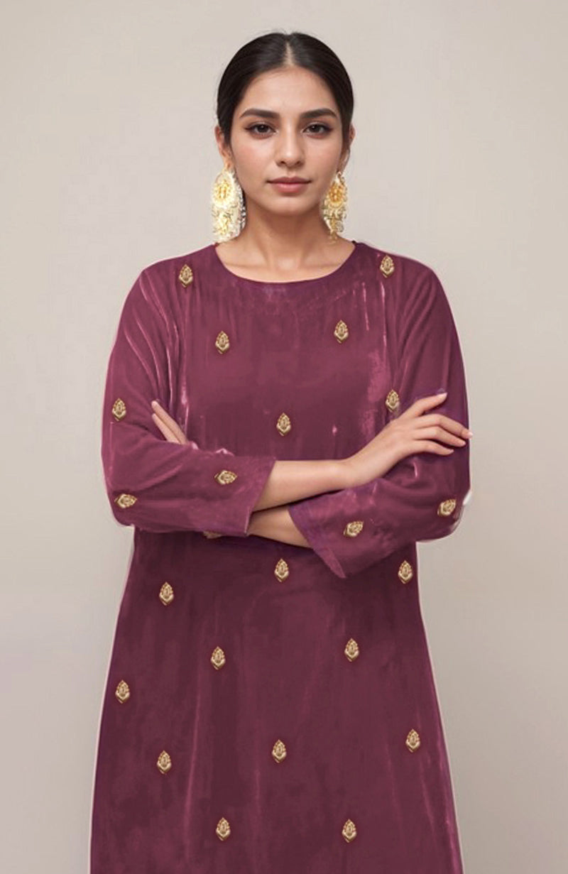 Hawthorne Rose Dabka Zardozi Hand Embroidered Kurta Set