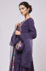 Eclipse Blue Resham Gara Embroidered Anarkali Set