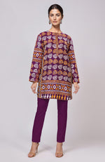 Purple Kantha Hand Embroidered Co-Ord Set