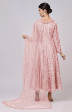 Pressed Rose Lace Anarkali Set