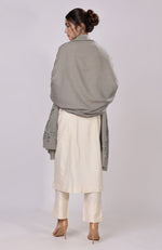 Light Brown Parsi Gara Embroidered Shawl