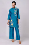 Mocha Mousse Parsi Gara Embroidered Co-Ord Set
