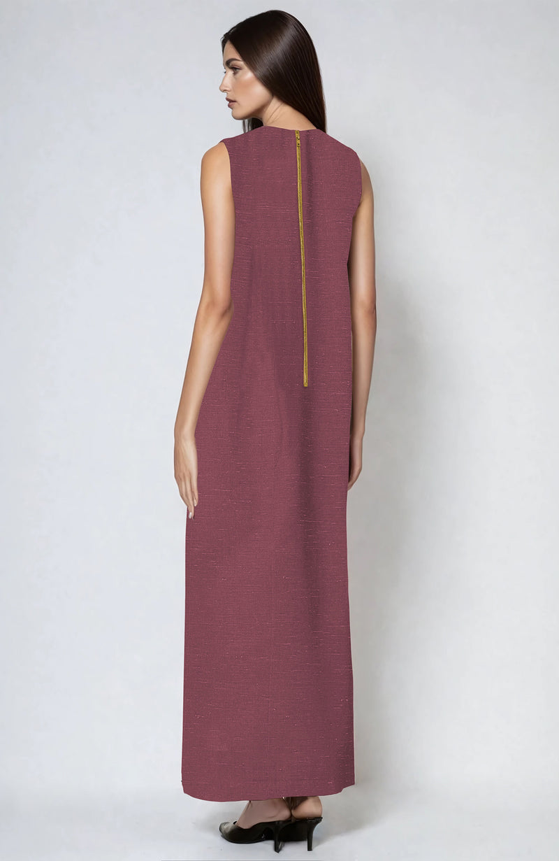 Chianti Parsi Gara Embroidered Pure Linen Dress