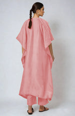 Peony Pink Marori Gota Patti & Zardozi  Embroidered Kaftan set
