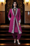 Blossom Silver Embroidered Jacket and Dhoti Pants Set