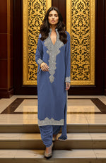 Mustard Yellow Embroidered Kurta set
