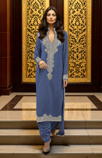 Mustard Yellow Embroidered Kurta set