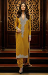 Mustard Yellow Embroidered Kurta set