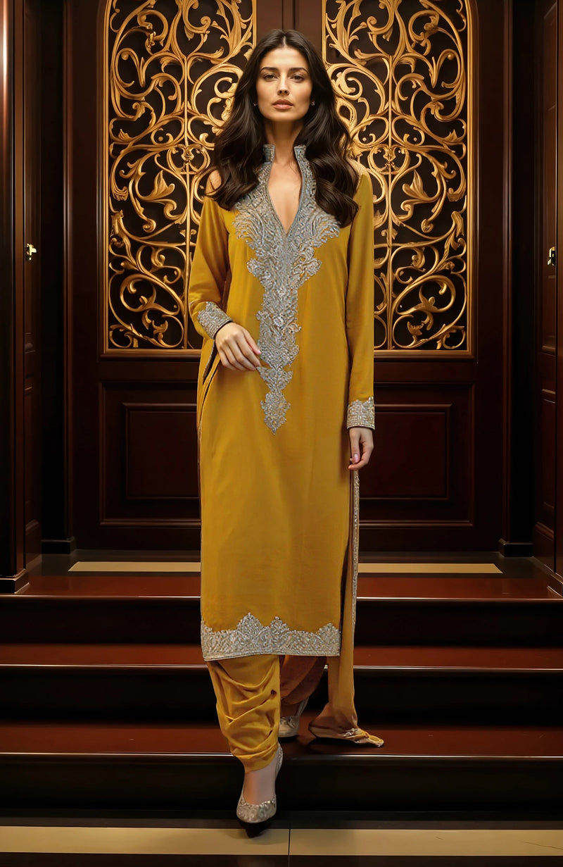 Iris Blue Embroidered Kurta set