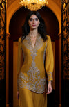 Mustard Gold Embroidered Tunic Set