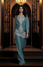 Mustard Gold Embroidered Tunic Set