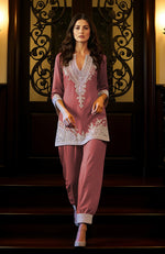 Mustard Gold Embroidered Tunic set