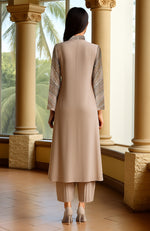 Champagne Beads and Sequin Embroidered Kurta set