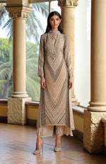 Champagne Beads and Sequin Embroidered Kurta set