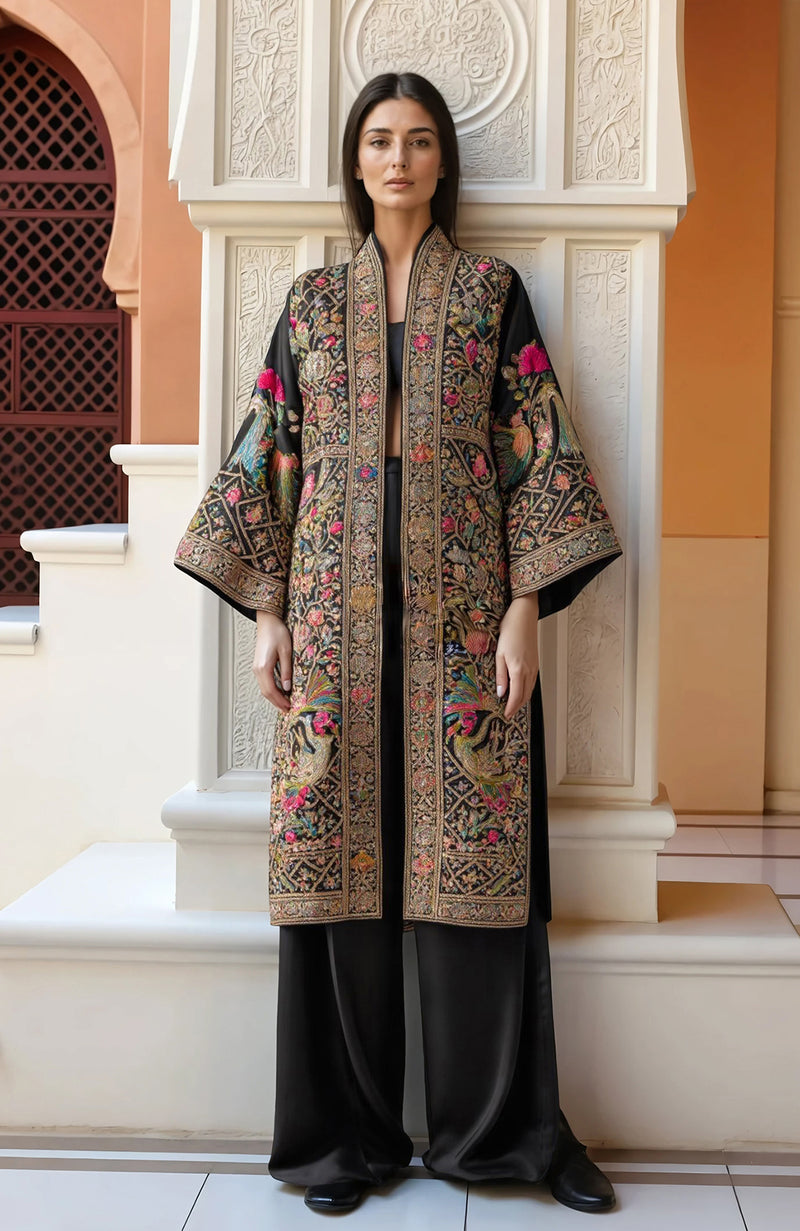 Masterpiece Noir Majesty Embroidered Kimono Jacket Set