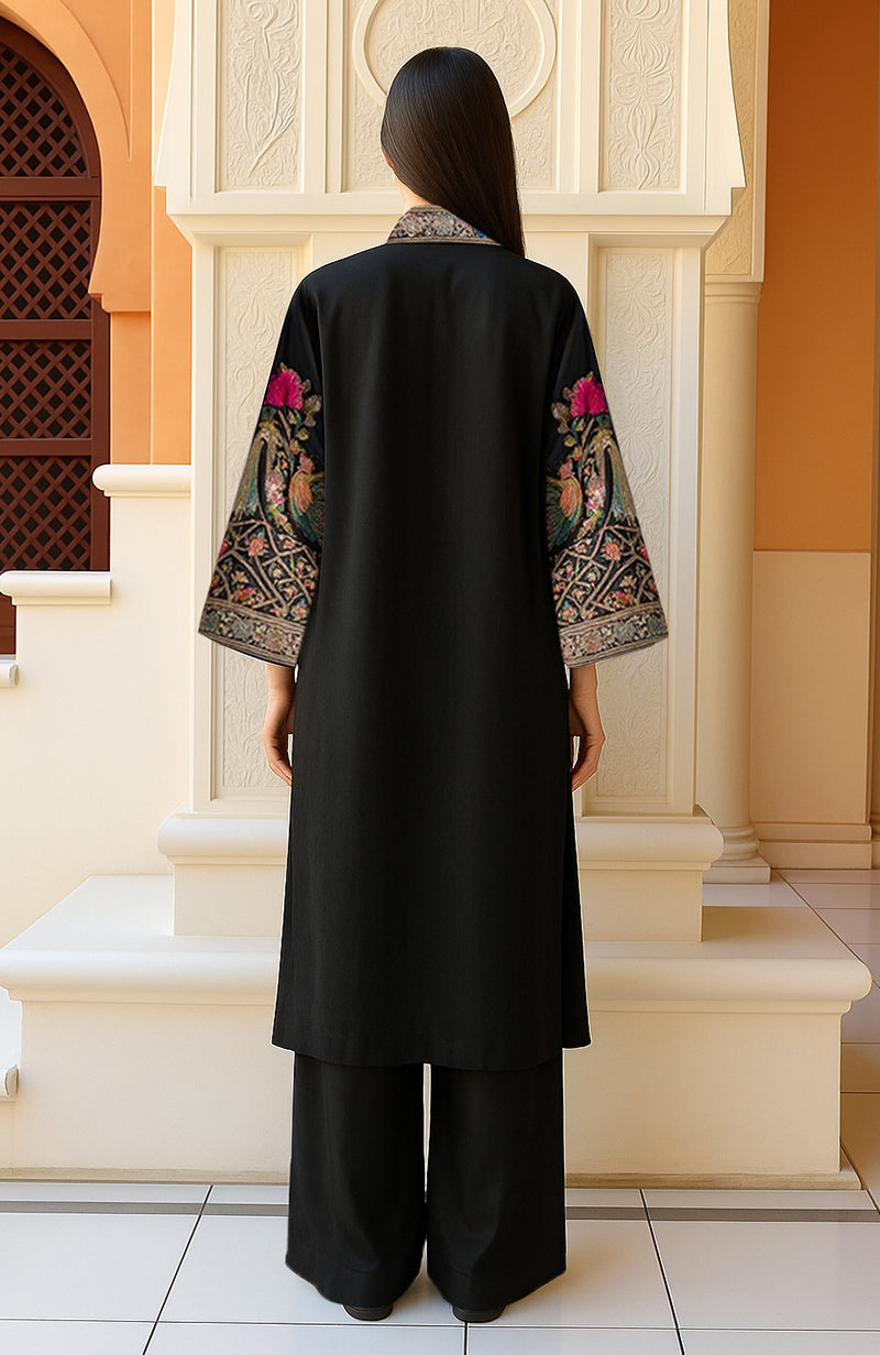 Masterpiece Noir Majesty Embroidered Kimono Jacket Set