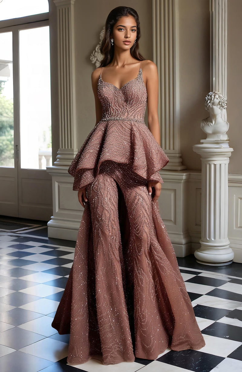 Regal Rose Embroidered 2-Piece Gown