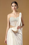 Pearl Elegance Draped Corset Saree