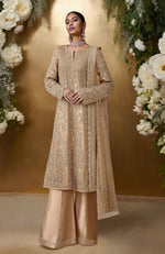 Champagne Gold Bead & Sequin Embroidered Sharara Set