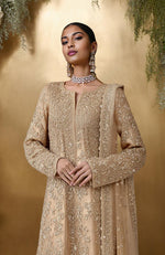 Champagne Gold Bead & Sequin Embroidered Sharara Set