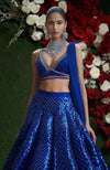 Royal Sapphire Sequin & Beads Embroidered Lehenga Set