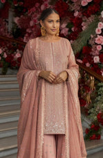 Blush Pink Beads Sequin & Zardozi Embroidered Sharara Set
