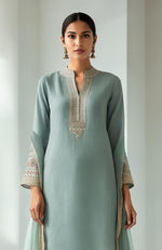 Eucalyptus Mist Embroidered Kurta Set