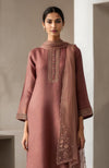 Muted Rosewood Embroidered Kurta Set