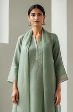Eucalyptus Green Embroidered Kurta Set