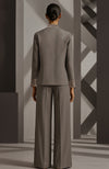 Ash Mocha Thread & Beads Embroidered Jacket Set