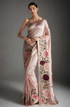 Rich Gold Peony and Roses Embroidered Saree