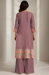 Dusty Plum Embroidered Kurta Set