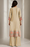 Pale Gold Embroidered Kurta Set