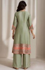 Sage Green Embroidered Kurta Set