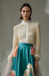 Botanica Royale Pearl Embroidered Floral Skirt Set