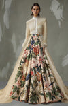 Pearl Tropica Embroidered Floral Skirt Set