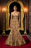LAILA- Gold Hand Embroidered Mermaid Gown