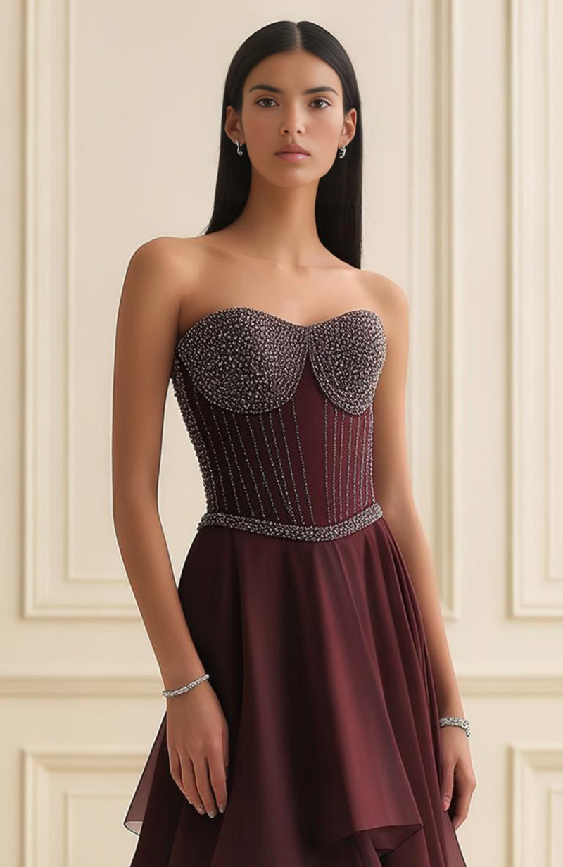 Garnet Grace Layered Corset Gown
