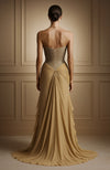 Champagne Radiance Embellished Corset Gown