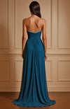 Azure Drape Crystal Sweetheart Gown