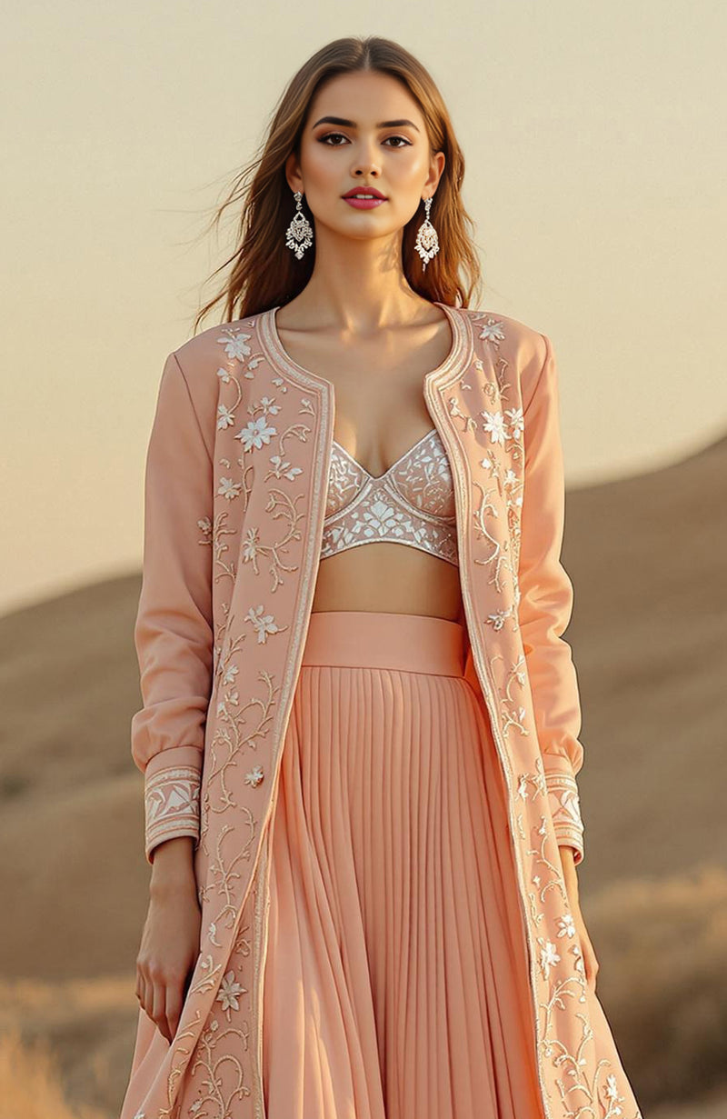 The Desert Rose Jacket Set – Blush Pink