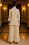 Champagne Royale Crystal Embroidered Ensemble