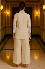 Champagne Royale Crystal Embroidered Ensemble